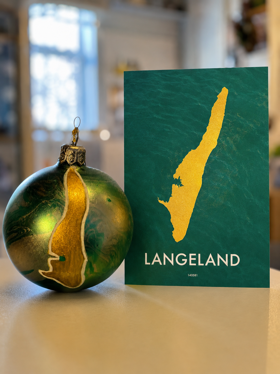 Glaskugle med Langeland