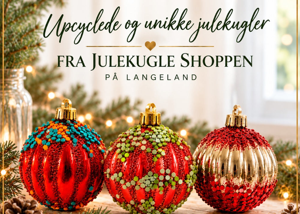 Upcylede  i plastik julekugler med farver og struktur 